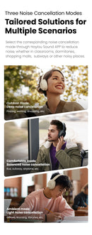 HAYLOU S30 Wireless Bluetooth 5.4 Headphones With Mic Noise Cancelling Headsets Hi-Res Audio 43dB Active 40mm Driver Earphones