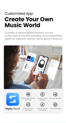 HAYLOU S30 Wireless Bluetooth 5.4 Headphones With Mic Noise Cancelling Headsets Hi-Res Audio 43dB Active 40mm Driver Earphones
