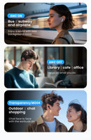 HAYLOU Mori Pro ANC Bluetooth 5.4 Earphones 43dB Active Noise Cancellation Earbuds 6 Mic Wireless Headphones 35H Battery Life