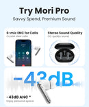 HAYLOU Mori Pro ANC Bluetooth 5.4 Earphones 43dB Active Noise Cancellation Earbuds 6 Mic Wireless Headphones 35H Battery Life