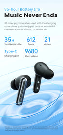 HAYLOU Mori Pro ANC Bluetooth 5.4 Earphones 43dB Active Noise Cancellation Earbuds 6 Mic Wireless Headphones 35H Battery Life