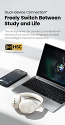 HAYLOU S30 Wireless Bluetooth 5.4 Headphones With Mic Noise Cancelling Headsets Hi-Res Audio 43dB Active 40mm Driver Earphones