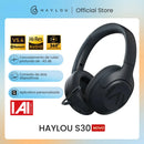 HAYLOU S30 Wireless Bluetooth 5.4 Headphones With Mic Noise Cancelling Headsets Hi-Res Audio 43dB Active 40mm Driver Earphones