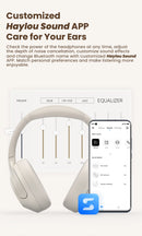 HAYLOU S35 ANC Wireless Bluetooth 5.2 Headphones 42dB Over-ear Noise Cancellation Headsets 40mm Driver 60H Playtime Earphones
