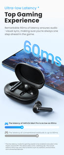 HAYLOU Mori Pro ANC Bluetooth 5.4 Earphones 43dB Active Noise Cancellation Earbuds 6 Mic Wireless Headphones 35H Battery Life