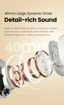 HAYLOU S30 Wireless Bluetooth 5.4 Headphones With Mic Noise Cancelling Headsets Hi-Res Audio 43dB Active 40mm Driver Earphones