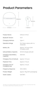 HAYLOU X1 Plus Wireless Earphone Bluetooth 5.4 Low Latency Headphone 4 Mic ENC HD Bluetooth Call TWS Earbuds Transparency Mode