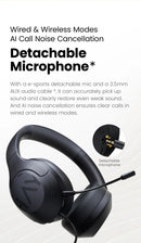 HAYLOU S30 Wireless Bluetooth 5.4 Headphones With Mic Noise Cancelling Headsets Hi-Res Audio 43dB Active 40mm Driver Earphones
