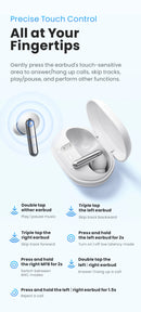 HAYLOU Mori Pro ANC Bluetooth 5.4 Earphones 43dB Active Noise Cancellation Earbuds 6 Mic Wireless Headphones 35H Battery Life