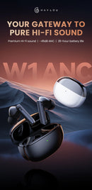 HAYLOU W1 ANC True Wireless Earbuds -45dB ANC Bluetooth 5.3 Headset Premium Hi-Fi Sound 35-hour Battery Life Wireless Headphones