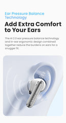 HAYLOU Mori Pro ANC Bluetooth 5.4 Earphones 43dB Active Noise Cancellation Earbuds 6 Mic Wireless Headphones 35H Battery Life